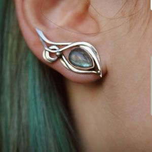 925 Sterling silver labradorite earrings Russia